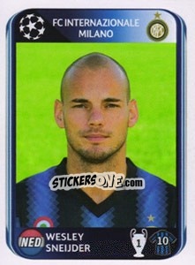 Sticker Wesley Sneijder - UEFA Champions League 2010-2011 n. 18 - Panini