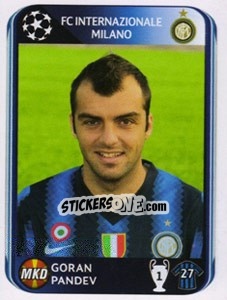 Sticker Goran Pandev - UEFA Champions League 2010-2011 n. 19 - Panini