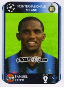 Sticker Samuel Eto'o - UEFA Champions League 2010-2011 n. 20 - Panini