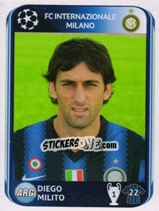 Sticker Diego Milito - UEFA Champions League 2010-2011 n. 21 - Panini
