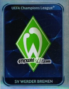 Sticker SV Werder Bremen Badge - UEFA Champions League 2010-2011 n. 22 - Panini