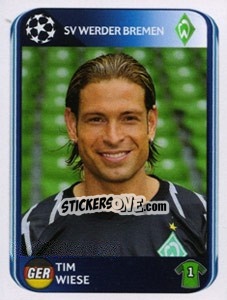 Sticker Tim Wiese - UEFA Champions League 2010-2011 n. 23 - Panini