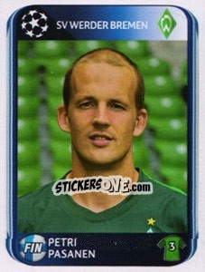Sticker Petri Pasanen - UEFA Champions League 2010-2011 n. 27 - Panini