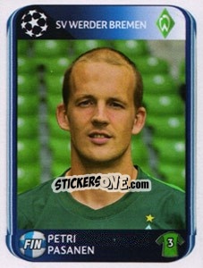 Cromo Petri Pasanen - UEFA Champions League 2010-2011 - Panini