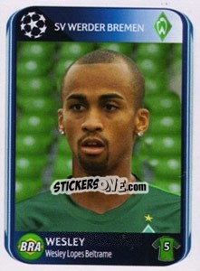 Cromo Wesley - UEFA Champions League 2010-2011 - Panini