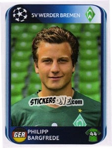 Sticker Philipp Bargfrede - UEFA Champions League 2010-2011 n. 35 - Panini