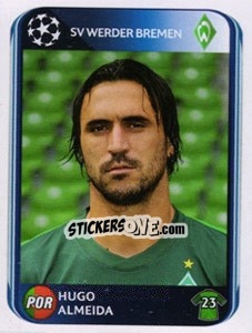 Sticker Hugo Almeida - UEFA Champions League 2010-2011 n. 37 - Panini