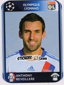Sticker Anthony Reveillere - UEFA Champions League 2010-2011 n. 77 - Panini