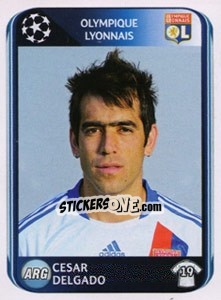 Sticker Cesar Delgado - UEFA Champions League 2010-2011 n. 80 - Panini