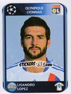 Sticker Lisandro Lopez - UEFA Champions League 2010-2011 - Panini