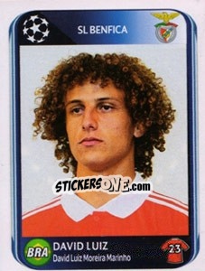 Cromo David Luiz - UEFA Champions League 2010-2011 - Panini