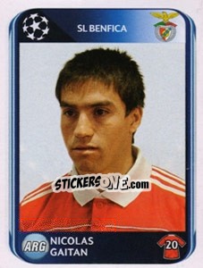 Sticker Nicolas Gaitan - UEFA Champions League 2010-2011 n. 101 - Panini