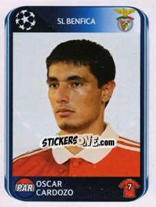 Cromo Oscar Cardozo - UEFA Champions League 2010-2011 n. 105 - Panini