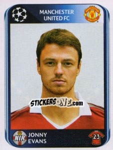 Sticker Jonny Evans - UEFA Champions League 2010-2011 n. 147 - Panini