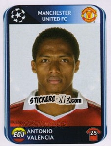 Sticker Antonio Valencia - UEFA Champions League 2010-2011 n. 153 - Panini