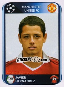 Sticker Javier Hernandez - UEFA Champions League 2010-2011 - Panini