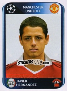 Sticker Javier Hernandez - UEFA Champions League 2010-2011 n. 154 - Panini