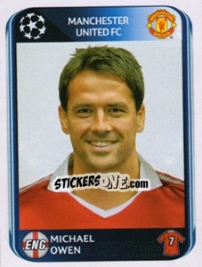 Sticker Michael Owen - UEFA Champions League 2010-2011 n. 155 - Panini