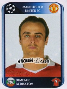 Sticker Dimitar Berbatov - UEFA Champions League 2010-2011 n. 156 - Panini