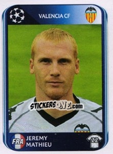 Sticker Jeremy Mathieu - UEFA Champions League 2010-2011 n. 161 - Panini