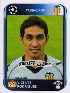 Sticker Vicente Rodriguez - UEFA Champions League 2010-2011 - Panini