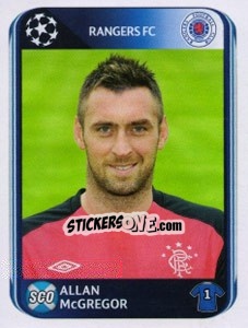 Sticker Allan McGregor - UEFA Champions League 2010-2011 n. 176 - Panini