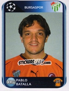 Sticker Pablo Batalla - UEFA Champions League 2010-2011 n. 200 - Panini
