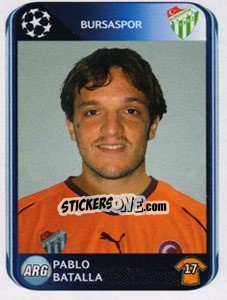 Sticker Pablo Batalla - UEFA Champions League 2010-2011 - Panini