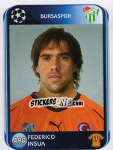 Cromo Federico Insua - UEFA Champions League 2010-2011 - Panini