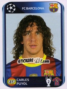 Sticker Carles Puyol - UEFA Champions League 2010-2011 n. 211 - Panini