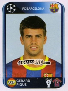 Sticker Gerard Pique - UEFA Champions League 2010-2011 n. 212 - Panini