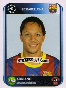 Figurina Adriano Correia - UEFA Champions League 2010-2011 - Panini