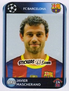 Sticker Javier Mascherano - UEFA Champions League 2010-2011 n. 218 - Panini