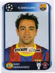 Sticker Xavi Hernandez - UEFA Champions League 2010-2011 n. 219 - Panini