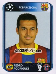 Sticker Pedro Rodriguez - UEFA Champions League 2010-2011 - Panini