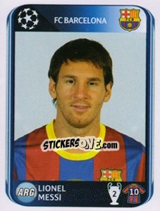 Sticker Lionel Messi - UEFA Champions League 2010-2011 n. 224 - Panini
