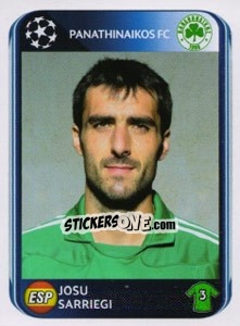 Sticker Josu Sarriegi - UEFA Champions League 2010-2011 - Panini