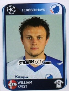 Sticker William Kvist - UEFA Champions League 2010-2011 n. 253 - Panini