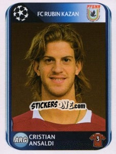 Sticker Cristian Ansaldi - UEFA Champions League 2010-2011 - Panini