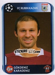 Sticker Gökdeniz Karadeniz - UEFA Champions League 2010-2011 n. 271 - Panini
