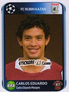 Sticker Carlos Eduardo - UEFA Champions League 2010-2011 n. 274 - Panini