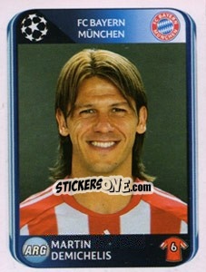 Sticker Martin Demichelis - UEFA Champions League 2010-2011 - Panini