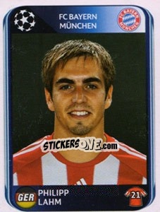 Cromo Philipp Lahm - UEFA Champions League 2010-2011 - Panini