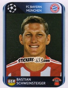Sticker Bastian Schweinsteiger - UEFA Champions League 2010-2011 - Panini