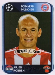 Sticker Arjen Robben - UEFA Champions League 2010-2011 - Panini