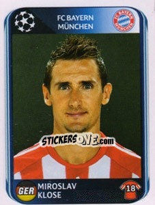 Sticker Miroslav Klose - UEFA Champions League 2010-2011 - Panini