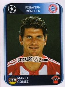 Sticker Mario Gomez - UEFA Champions League 2010-2011 n. 293 - Panini