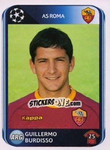 Cromo Guillermo Burdisso - UEFA Champions League 2010-2011 - Panini