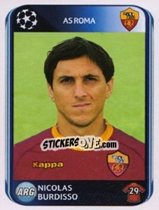 Cromo Nicolas Burdisso - UEFA Champions League 2010-2011 - Panini