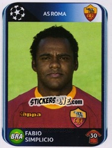 Sticker Fabio Simplicio - UEFA Champions League 2010-2011 n. 305 - Panini